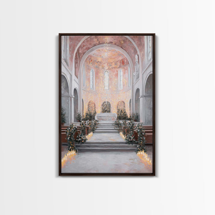 Celestial Chapel – Framed Canvas Print – Christian Christmas Art – Christian Wall Art – Modern Christian Art – Christmas Art – Christian Ar