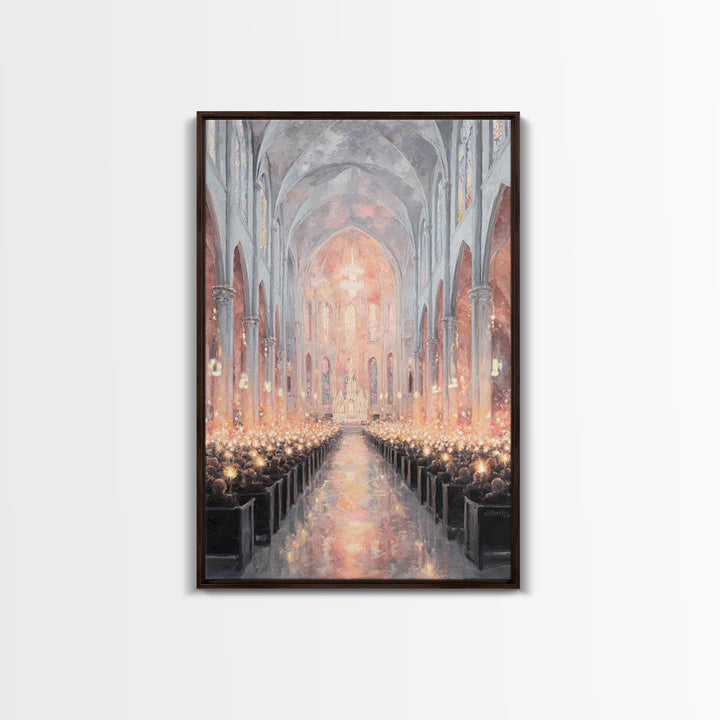 Radiant Nativity – Framed Canvas Print – Christian Art Canvas – Framed Christian Art – Christian Wall Art – Christmas Wall Art – Vintage Ch