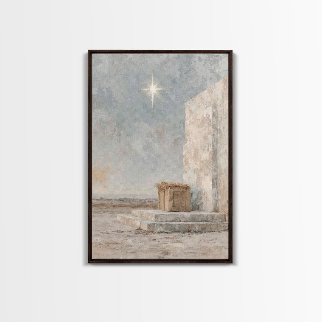 Heavenly Child – Framed Canvas Print – Jesus Christmas Art – Christian Art Canvas – Christian Wall Art – Christmas Canvas Wall Art