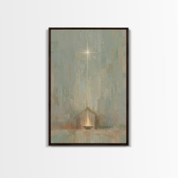 Infant Radiance – Framed Canvas Print – Christian Art Canvas – Christian Wall Art – Christian Christmas Art – Jesus Painting