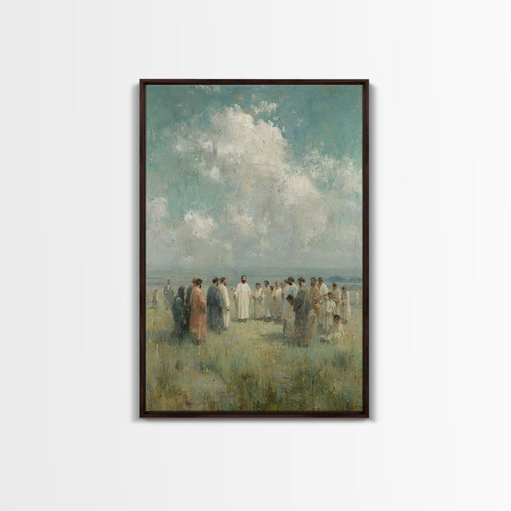 Fields Of Faith – Framed Canvas Print – Christian Wall Art – Christian Art Canvas – Jesus Painting – Christian Christmas Art – Subtle Chris