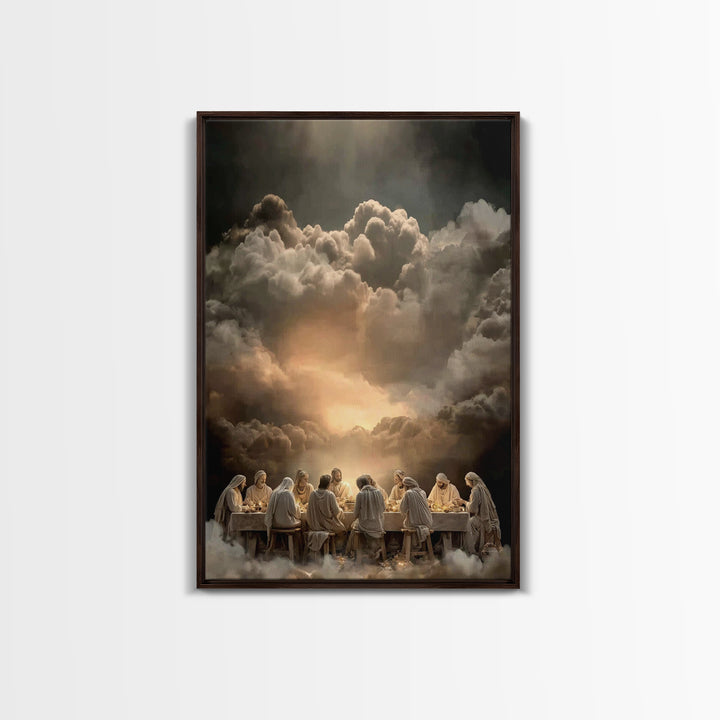 Circle Of Disciples – Framed Canvas Print – Christian Art Canvas – Christian Wall Art – Jesus Painting – Christian Art – Christmas Art