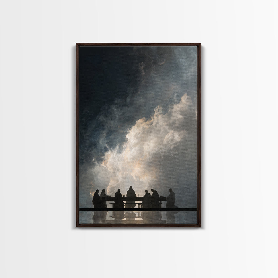 Divine Banquet – Framed Canvas Print – Jesus Painting – Christian Wall Art – Christian Art Canvas – Christian Art – Modern Christian Art