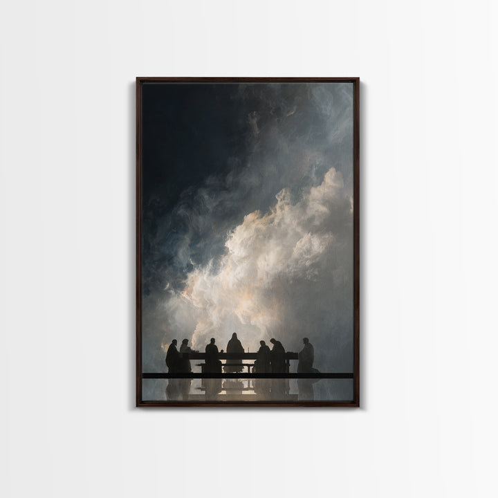 Divine Banquet – Framed Canvas Print – Jesus Painting – Christian Wall Art – Christian Art Canvas – Christian Art – Modern Christian Art