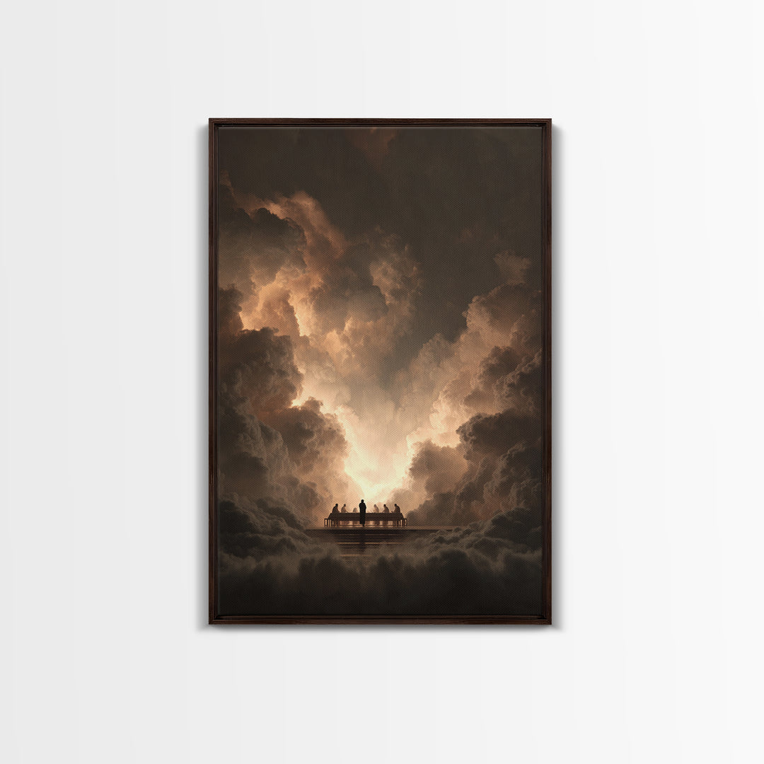 Eternal Table – Framed Canvas Print – Christian Art Canvas – Modern Christian Art – Jesus Painting – Christian Wall Art – Christmas Art