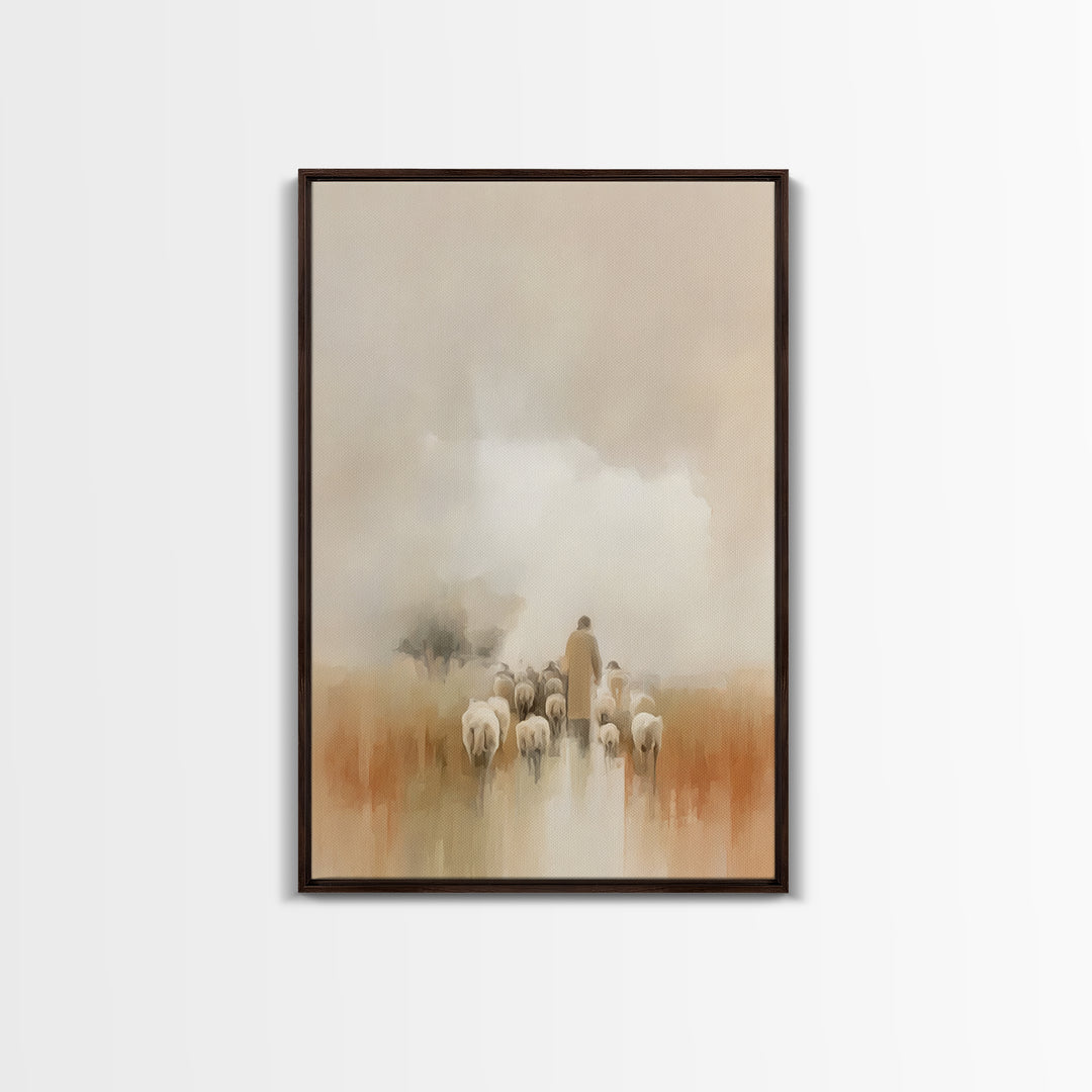 Pasture Peace | Framed Canvas Print | Christian Art Canvas | Subtle Christian Art | Christian Wall Art | Christian Painting | Christian Gif