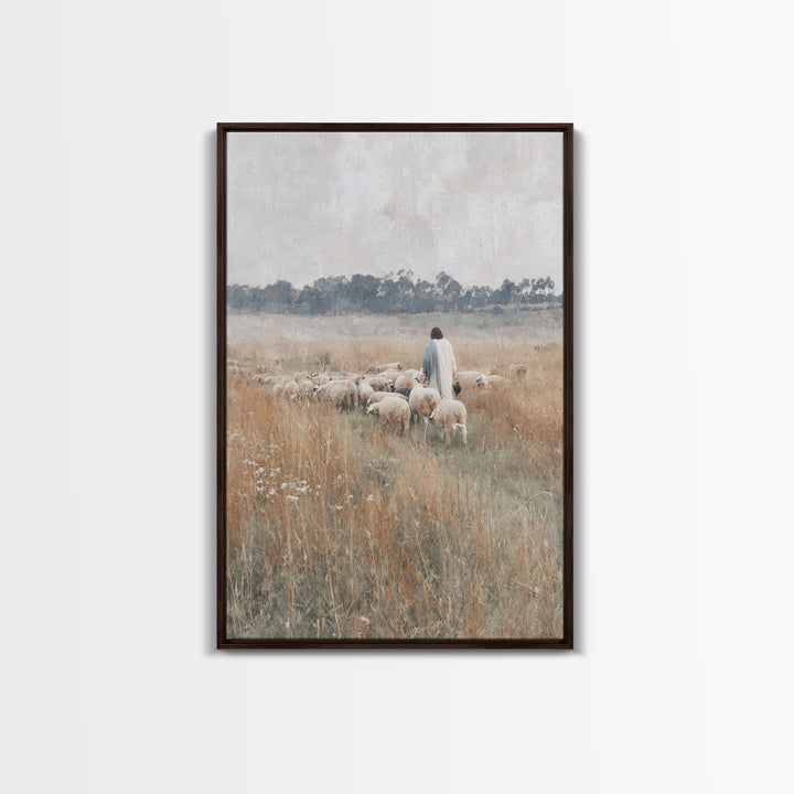 Golden Fields | Framed Canvas Print | Christian Wall Art | Christian Art Canvas | Subtle Christian Art | Christian Painting | Christian Art