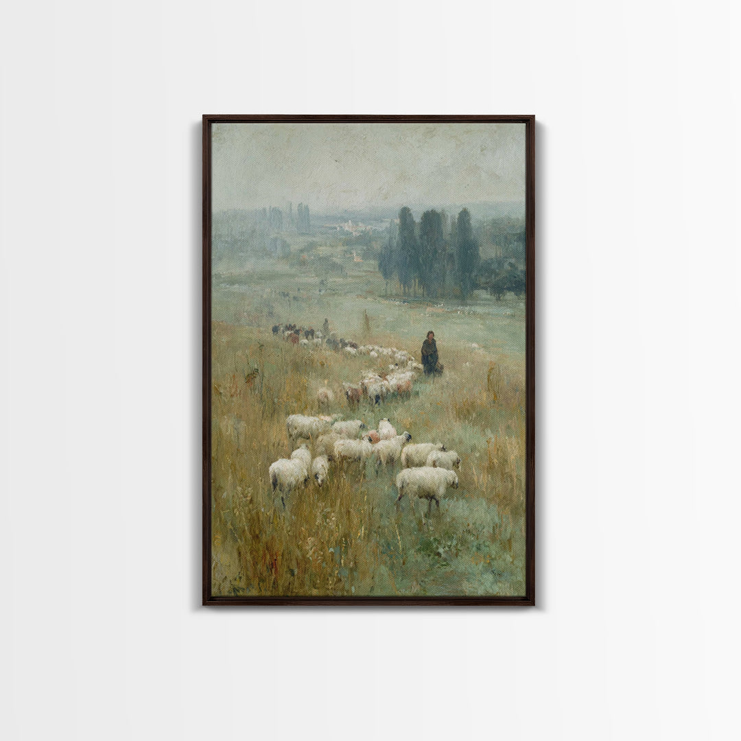 Morning Trail | Framed Canvas Print | Christian Art Canvas | Christian Painting | Christian Wall Art | Subtle Christian Art | Christian Dec