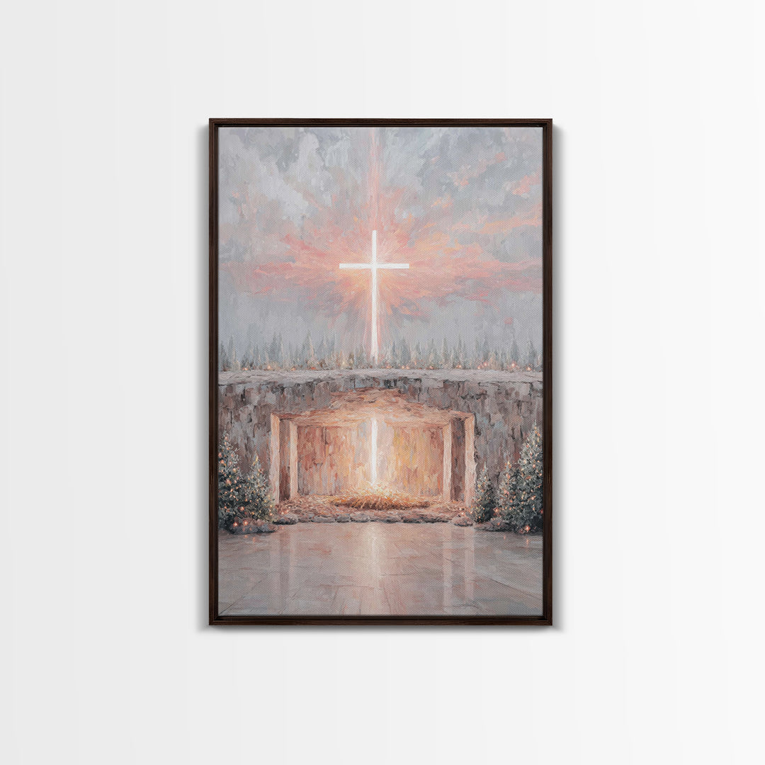 Hillside Journey | Framed Canvas Print | Christian Painting | Christian Wall Art | Christian Art Canvas | Vintage Christian Art | Christian