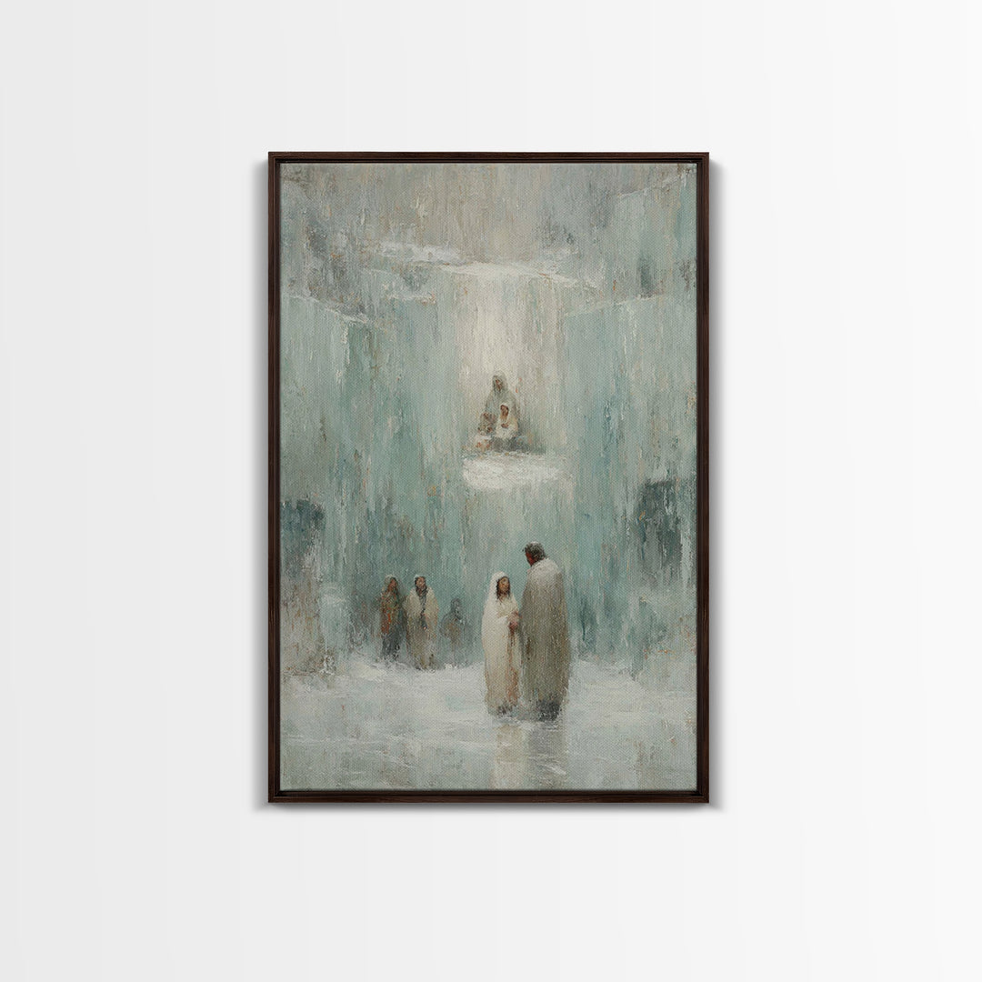 Glory In The Frost – Framed Canvas Print – Christian Art – Christian Wall Art – Jesus Painting – Christian Art Canvas – Christian Christmas