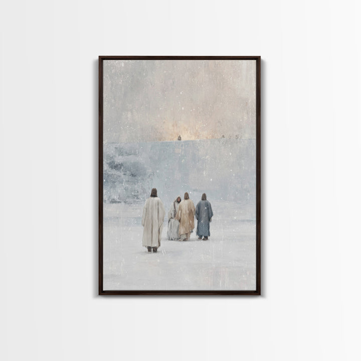 Holy Night Reflections – Framed Canvas Print – Christian Art Canvas – Christian Art – Christian Christmas Art – Christian Wall Art – Jesus