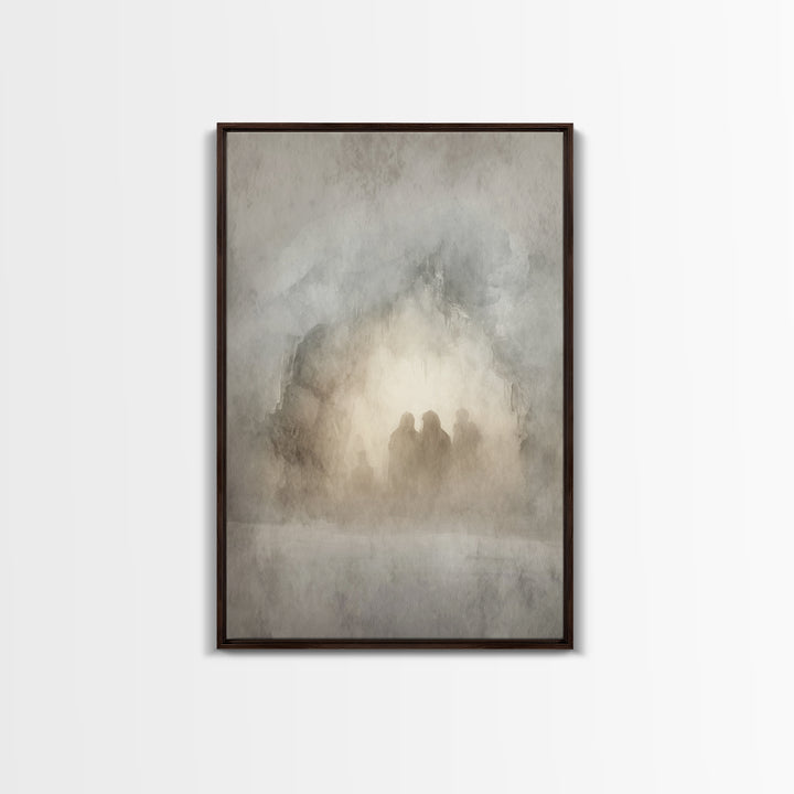 Divine Winter Journey – Framed Canvas Print – Christian Art – Christian Art Canvas – Christian Wall Art – Jesus Painting – Christian Christ