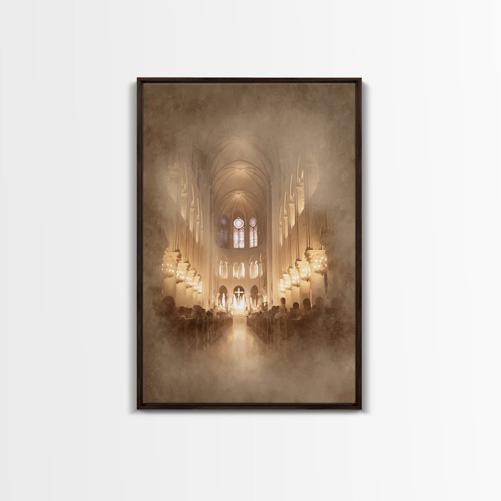 Sanctuary Light – Framed Canvas Print – Christian Wall Art – Christian Art Canvas – Jesus Painting – Christmas Art Prints