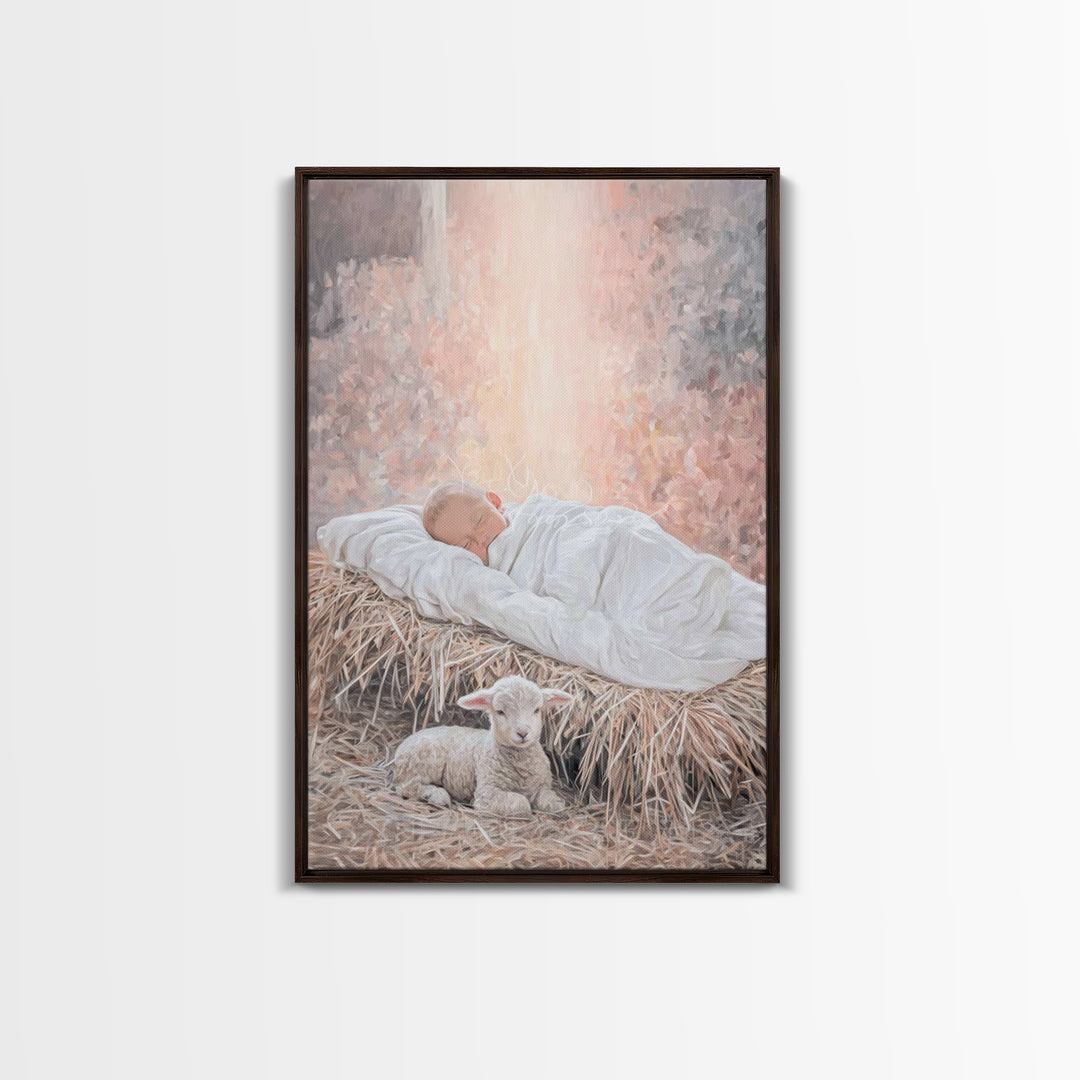 Radiant Holy Dawn – Framed Canvas Print – Christian Wall Art – Modern Christian Art – Jesus Christmas Art – Christmas Art Prints – Christia