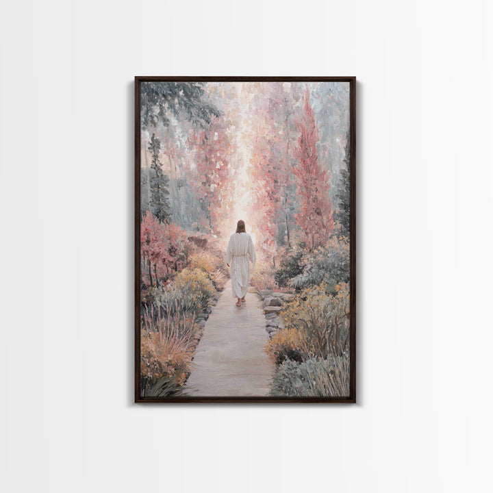 Garden Of Light – Framed Canvas Print – Christian Wall Art – Jesus Painting – Modern Christian Art – Christian Art Canvas – Christian Art G