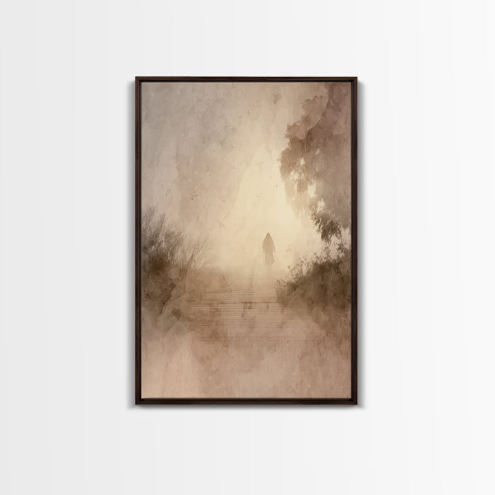Walk Into Glory – Framed Canvas Print – Christian Art Canvas – Christian Wall Art – Jesus Painting – Subtle Christian Art – Christian Decor