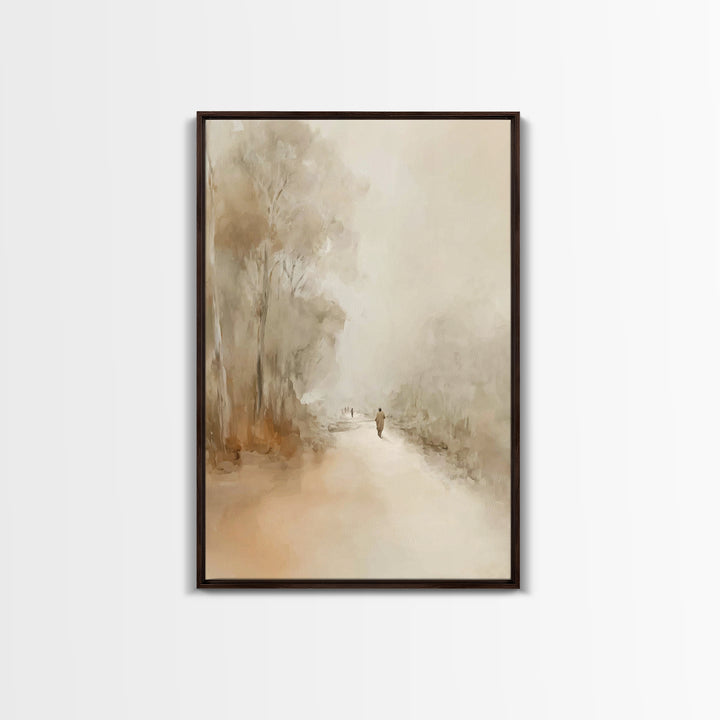 Gentle Road Ahead – Framed Canvas Print – Christian Art Canvas – Christian Painting – Modern Christian Art – Jesus Art Print – Christian De
