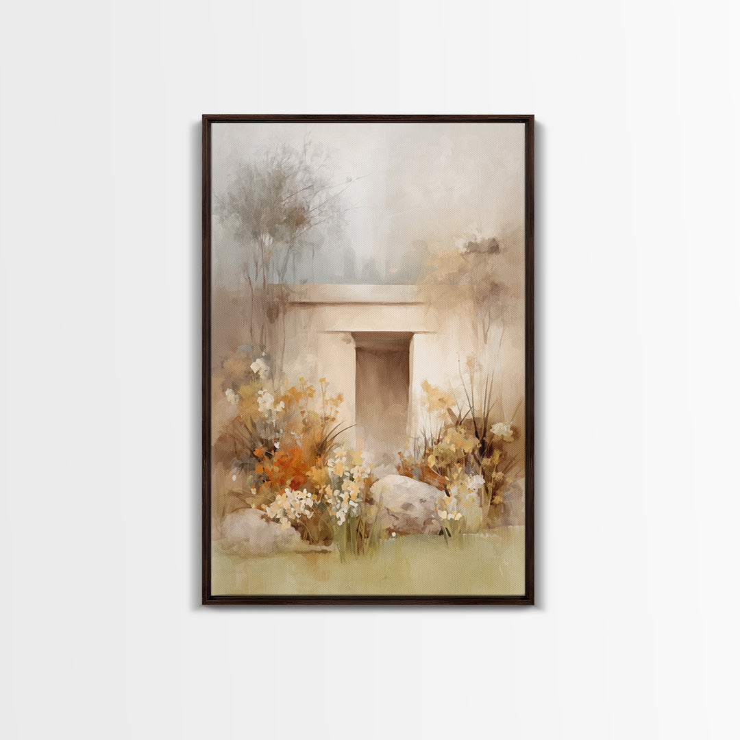 Graceful Stillness – Framed Canvas Print – Christian Art Work – Christian Wall Art – Jesus Painting – Modern Christian Art