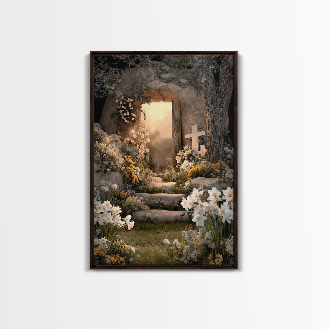 Eternal Promise | Framed Canvas Print | Christian Wall Art | Jesus Painting Canvas | Christian Christmas Art | Christian Decor