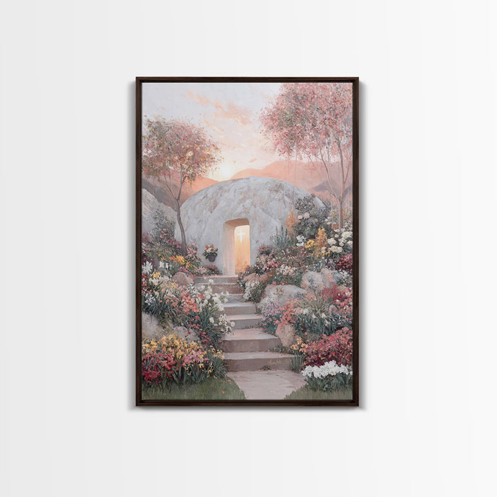 Risen Glory | Framed Canvas Print | Christian Wall Art | Jesus Painting | Christian Art Print | Christian Easter Art