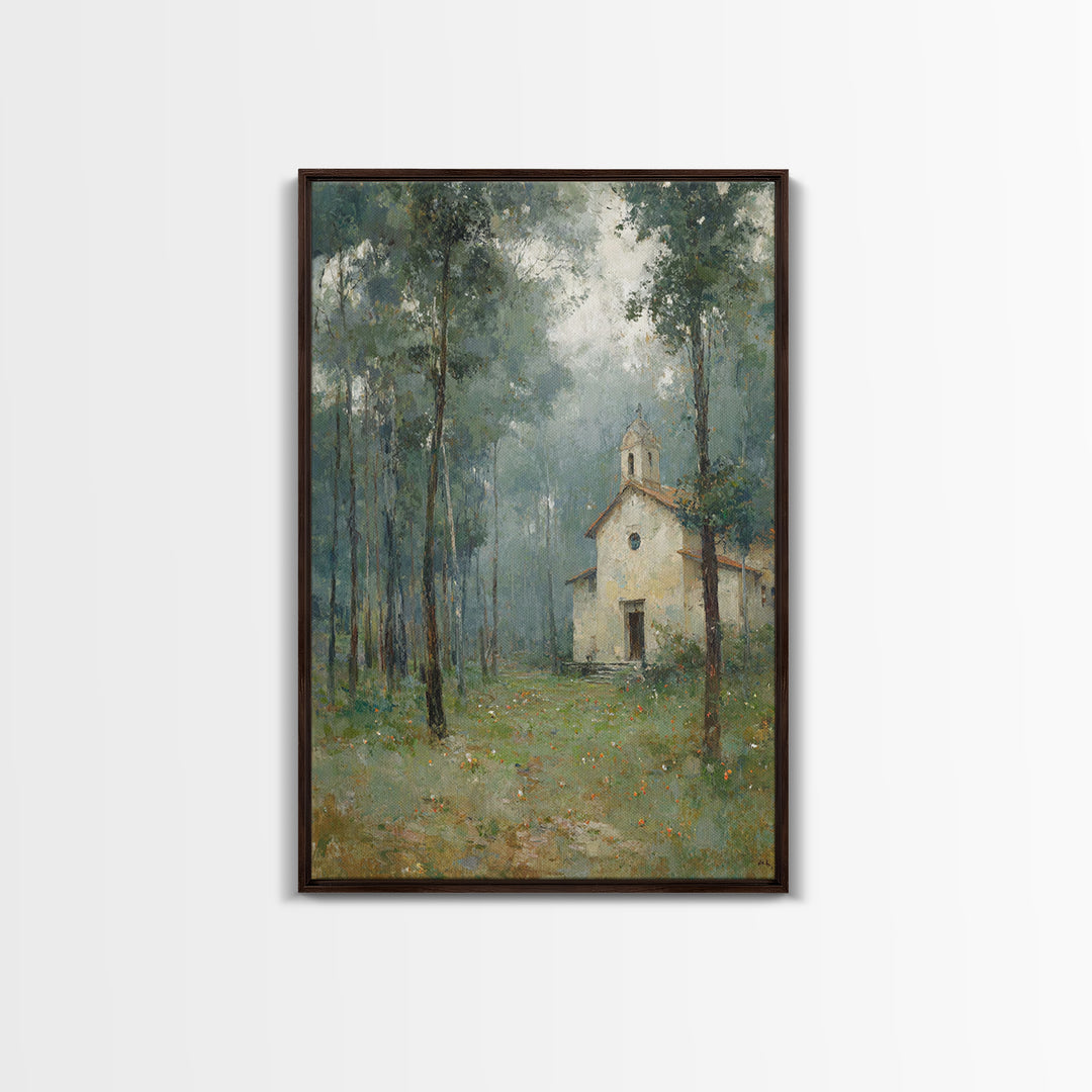 Silent Grove Sanctuary – Framed Canvas Print – Christian Wall Art – Christian Painting – Christian Art Canvas – Moody Christian Art – Chris