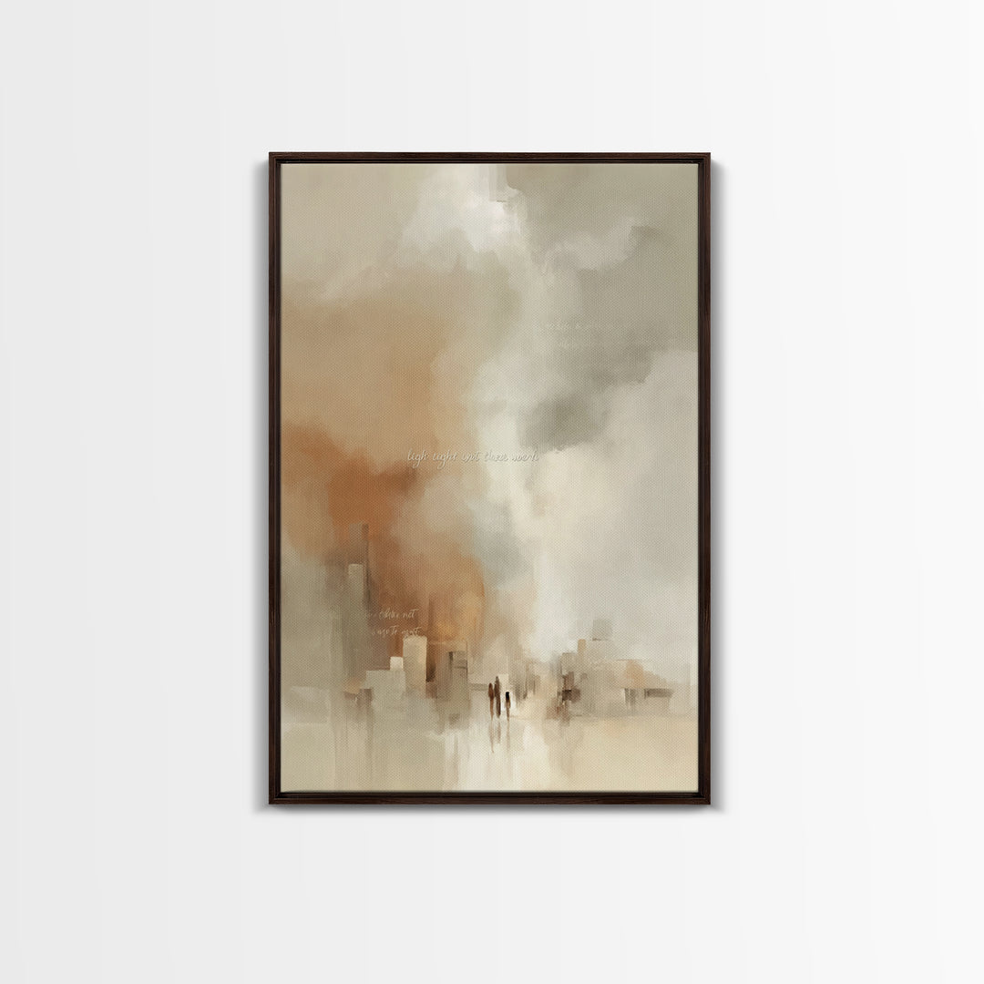 City Of Mercy | Framed Canvas Print | Christian Wall Art | Abstract Christian Art | Christian Art Canvas | Christian Decor | Modern Christi