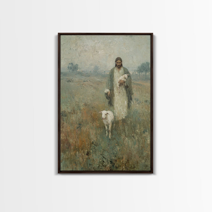 Fields Of Mercy | Framed Canvas Print | Christian Art Canvas | Jesus Painting | Christian Art | Christian Gift | Vintage Christian Art