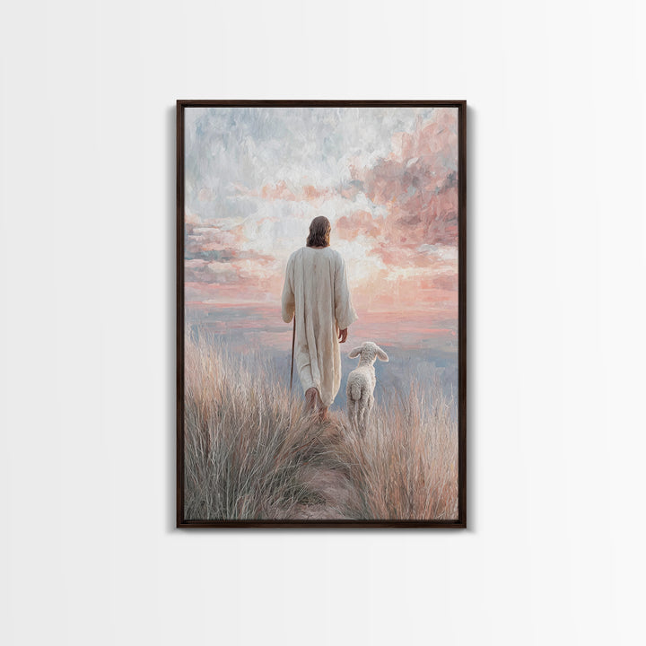 Guided By Light | Framed Canvas Print | Jesus Painting | Christian Art Canvas | Christian Christmas Art | Christian Decor