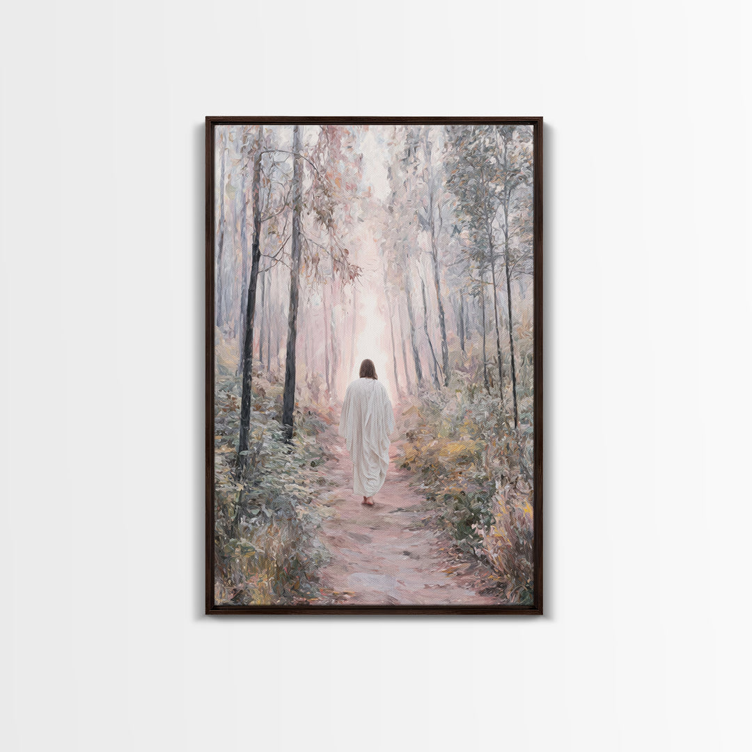Path Of Grace – Framed Canvas Print – Christian Wall Art – Christian Art Print – Jesus Painting – Modern Christian Art – Christian Gift