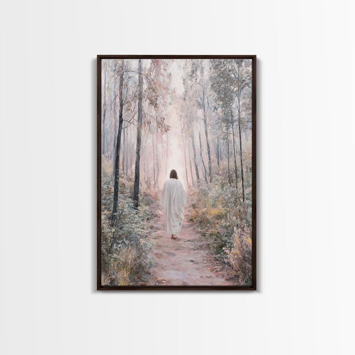 Path Of Grace – Framed Canvas Print – Christian Wall Art – Christian Art Print – Jesus Painting – Modern Christian Art – Christian Gift
