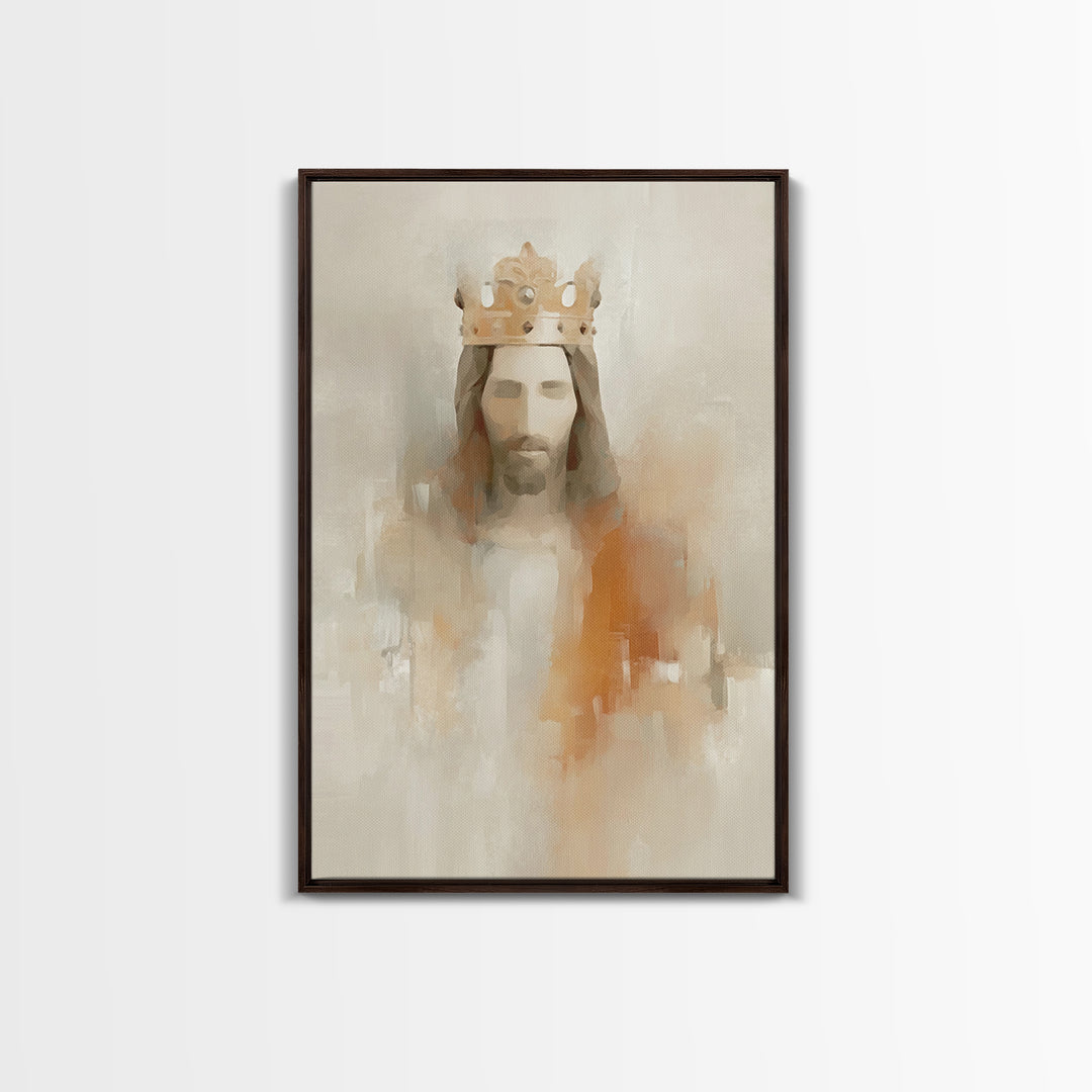Holy Light Reverie - Framed Canvas Print - Christian Art Canvas - Christian Wall Art - Jesus Painting - Christian Decor - Christmas Art - F