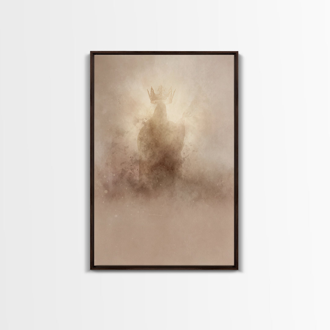 Radiant King Glory - Framed Canvas Print - Jesus Painting - Christian Wall Art - Christian Art Canvas - Christmas Art - Christian Gifts - F