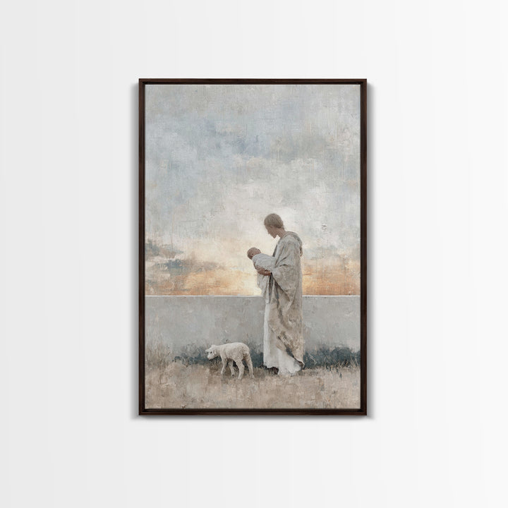 Dawn Of Promise | Framed Canvas Print | Christian Wall Art | Christian Art Canvas | Jesus Painting | Christian Christmas Art | Christian De