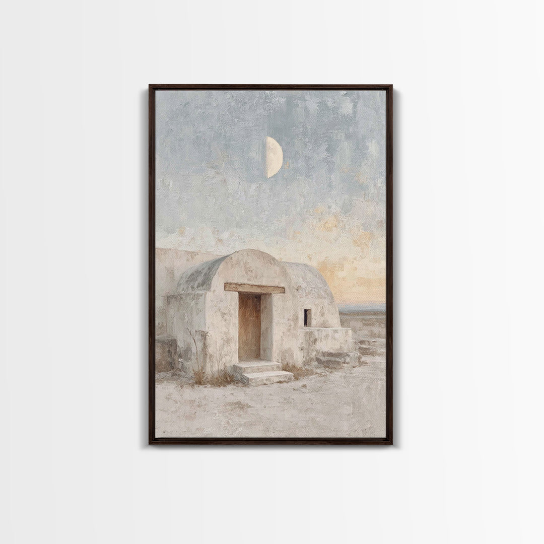 Desert Dwelling Hope, Framed Canvas Print, Christmas Art, Christian Wall Art, Christian Art Canvas, Christian Christmas Art, Christian Gift