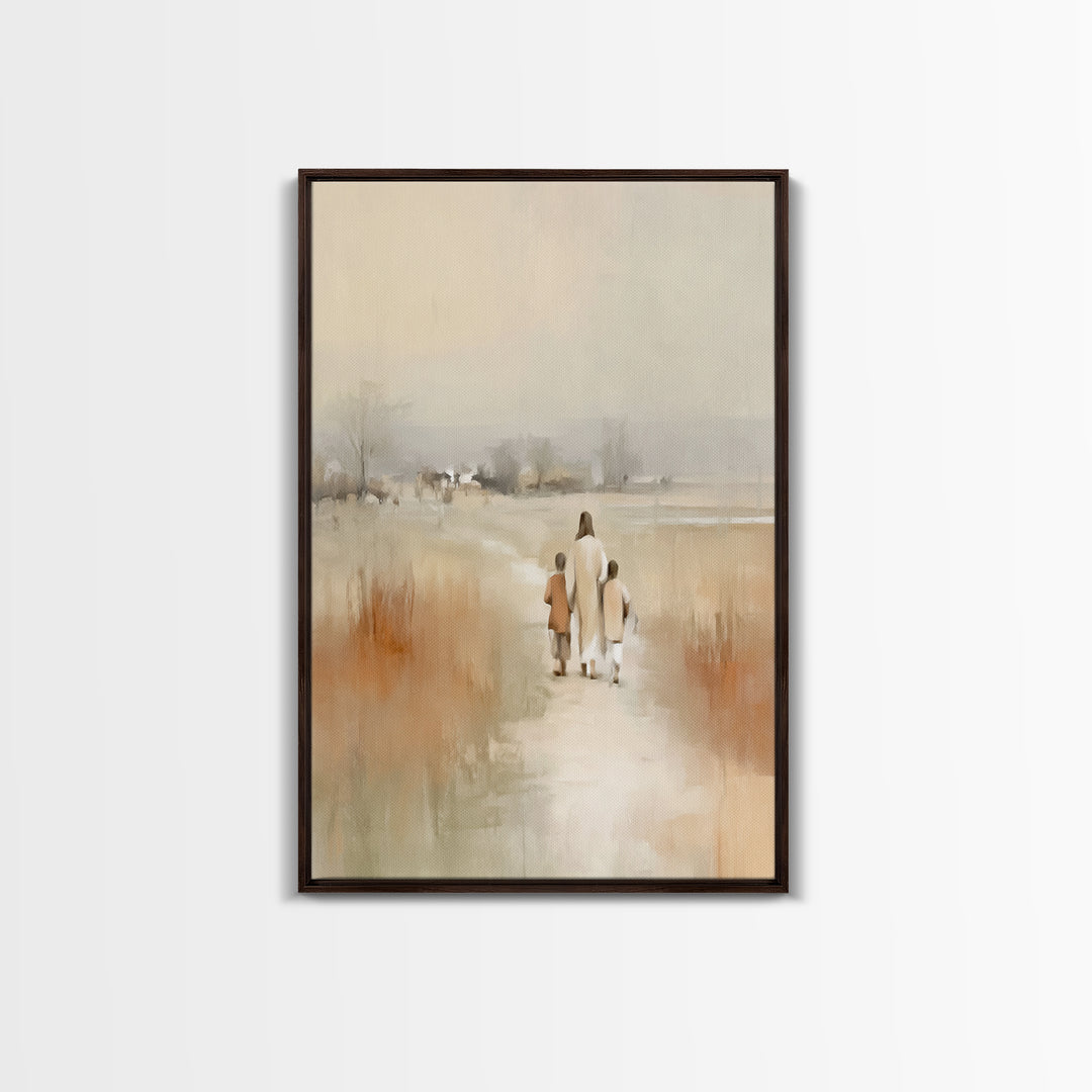 Valley Of Calm, Framed Canvas Print, Christian Art Canvas, Jesus Painting, Christian Wall Art, Christian Gift, Christian Christmas Art