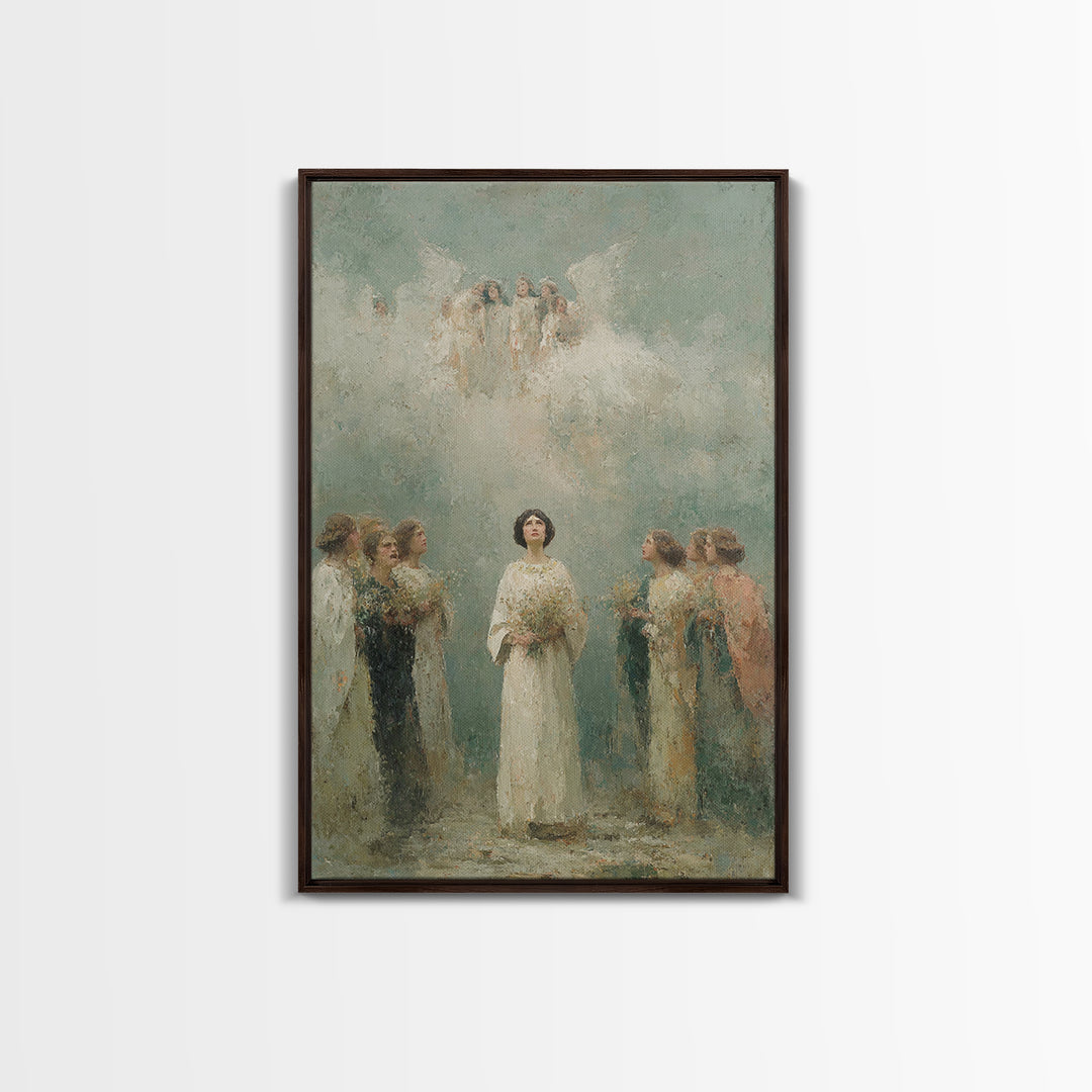 Angelic Chorus – Framed Canvas Print – Christian Art Canvas – Christian Paintings – Christian Wall Art – Christian Christmas Art – Framed C