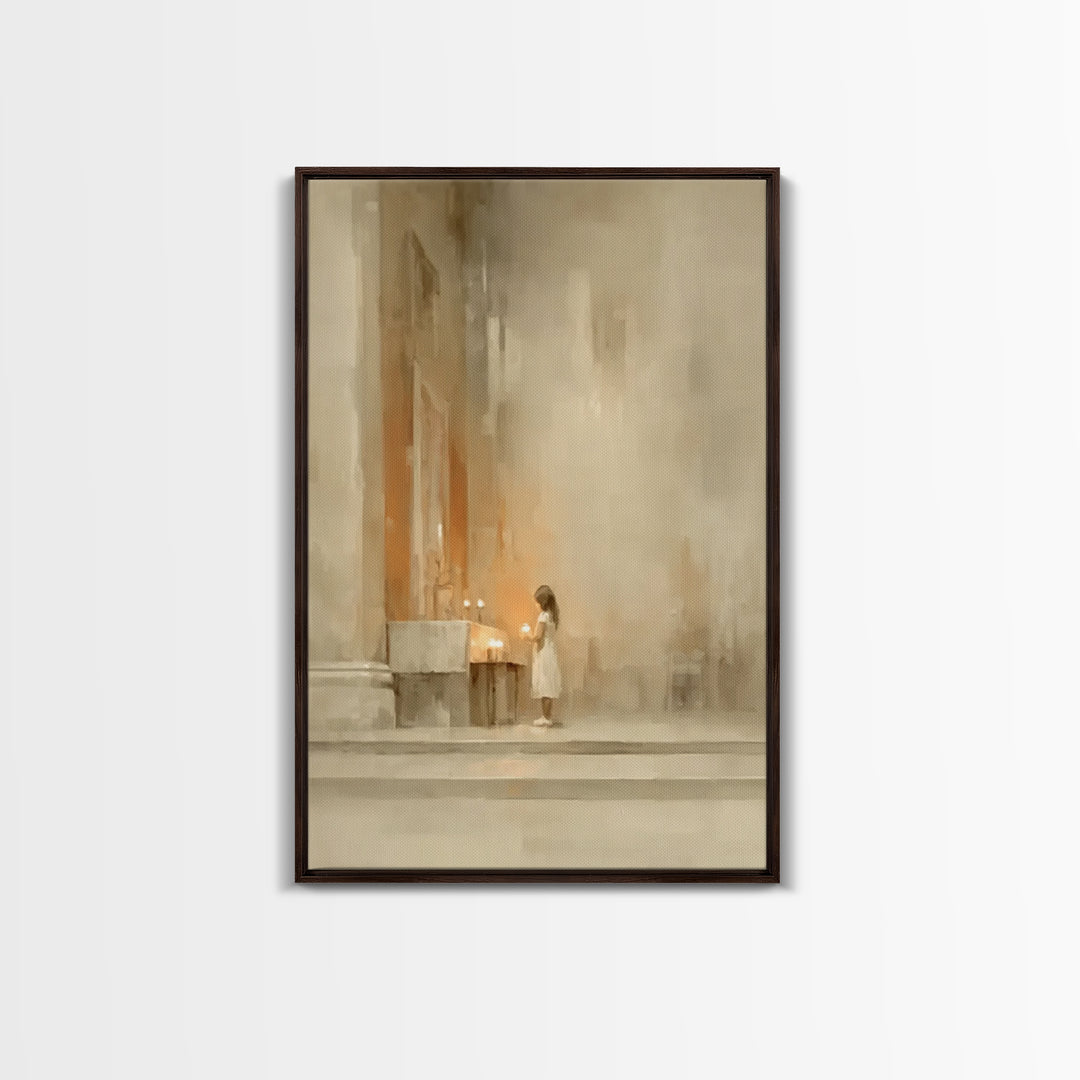 Quiet Prayer – Framed Canvas Print – Minimalist Christian Art – Christian Art – Christian Wall Art – Subtle Christian Art – Christian Art P