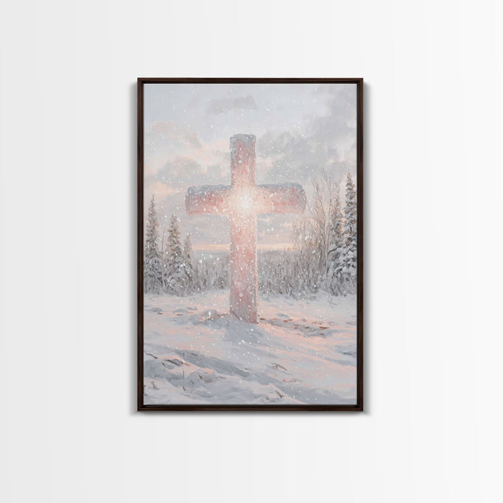 Morning Of Hope – Framed Canvas Print – Christian Art – Christian Wall Art – Christian Art Canvas – White Christmas Art – Christian Decorat