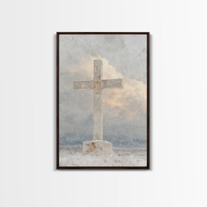 Dawn Of Redemption – Framed Canvas Print – Christian Art Canvas – Christian Wall Art – Vintage Christian Art – Christmas Wall Art – Christi