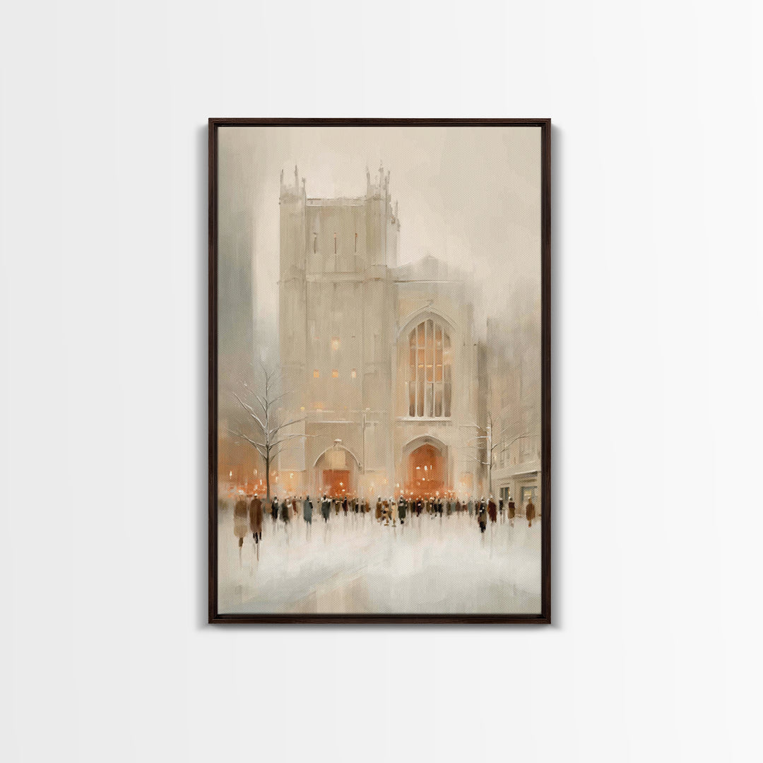 Holy Assembly – Framed Canvas Print – Christian Wall Art – Christian Art Canvas – Christian Art Print – Minimalist Christian Art – Christia