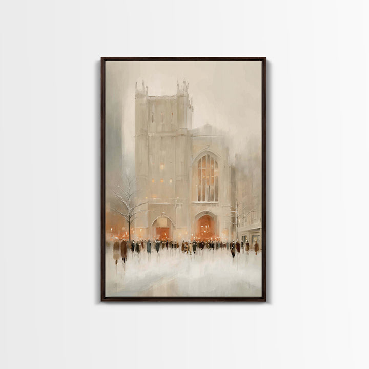 Holy Assembly – Framed Canvas Print – Christian Wall Art – Christian Art Canvas – Christian Art Print – Minimalist Christian Art – Christia