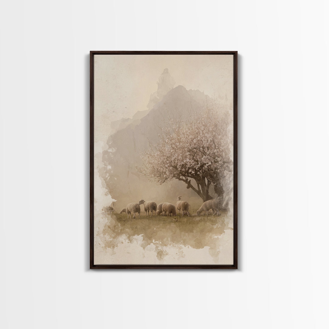 Orchard Of Mercy – Framed Canvas Print – Christian Art Canvas – Christian Wall Art – Jesus Painting – Christian Decor