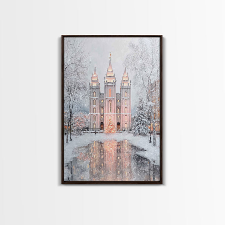 Temple Of Peace – Framed Canvas Print – Christian Christmas Art – Christian Wall Art – Christmas Art Prints – Christian Decor – Modern Chri