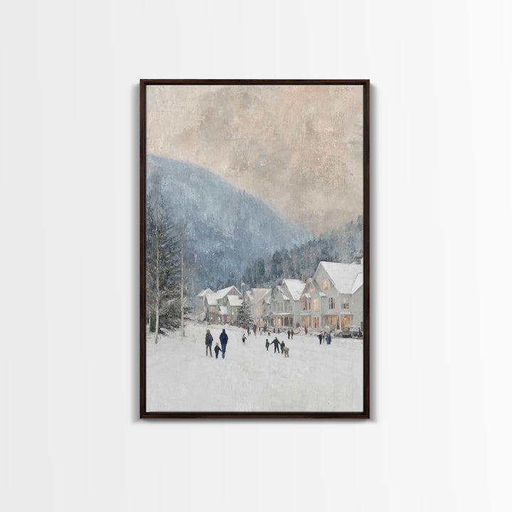Winter Grace – Framed Canvas Print – Christian Wall Art – Christmas Art Prints – Christian Christmas Art – White Christmas Art – Christian