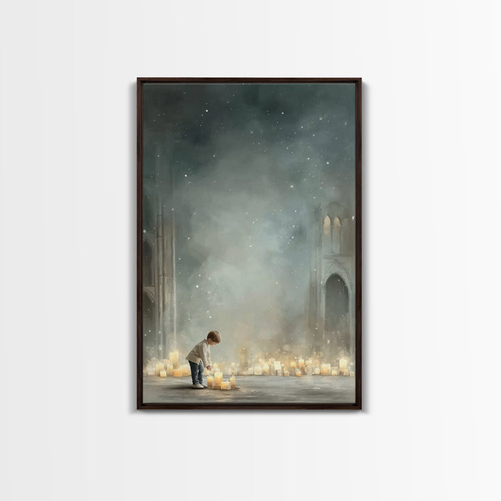 Heavenly Dawn – Framed Canvas Print – Christian Wall Art – Christian Christmas Art – Christian Art Canvas – Modern Christian Art – Christia