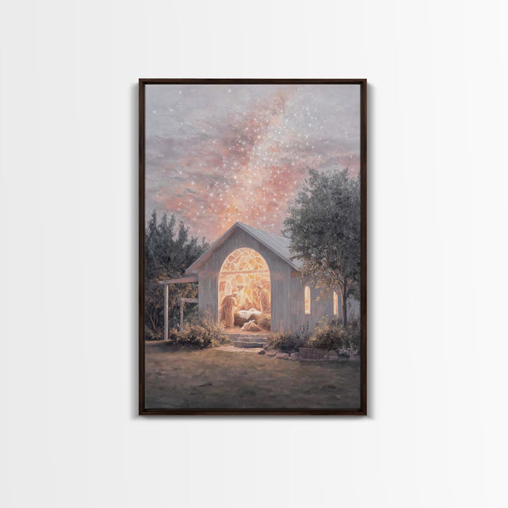 Dawn Of Bethlehem | Framed Canvas Print | Christmas Art Prints | Christian Christmas Art | Christian Art Canvas | Modern Christmas Art | Ch