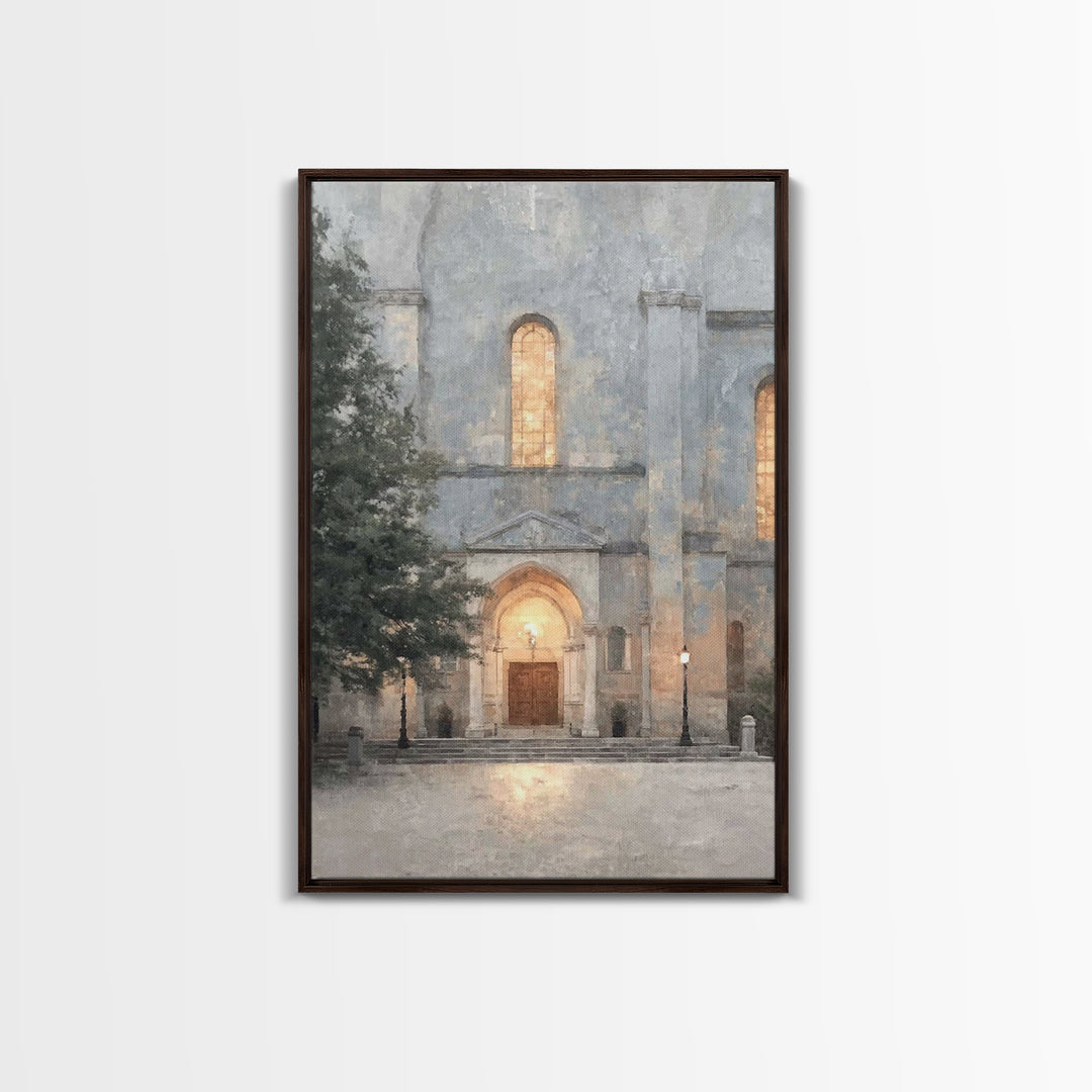 Chapel Of Light | Framed Canvas Print | Christian Wall Art | Christian Art Canvas | Subtle Christian Art | Vintage Christian Art | Christia