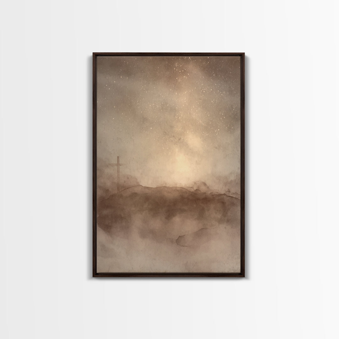 Dawn of Mercy - Framed Canvas Print - Christian Paintings - Christian Wall Art - Christian Art Canvas - Christmas Art Prints - Christian Ch