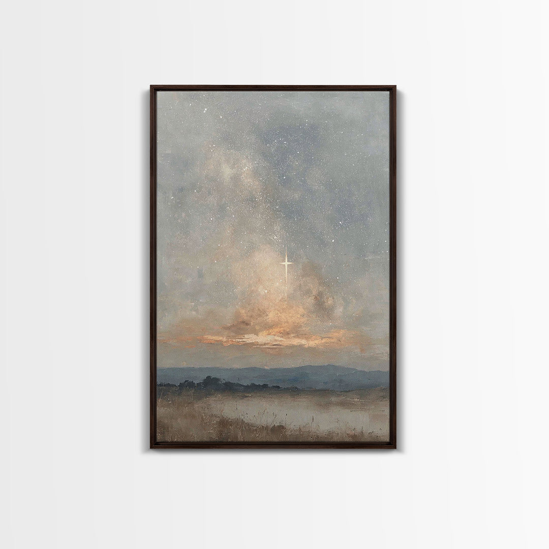 Cross of Hope - Framed Canvas Print - Christian Art Canvas - Christian Wall Art - Jesus Painting - Christian Christmas Decorations - Christ