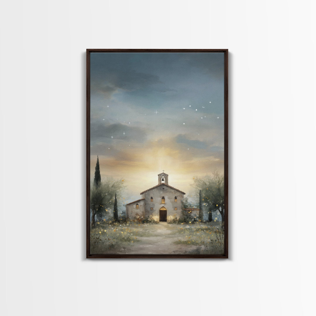 Church of Blessings - Framed Canvas Print - Christian Wall Art - Christian Art Painting - Christian Decor - Christian Art Canvas - Christma